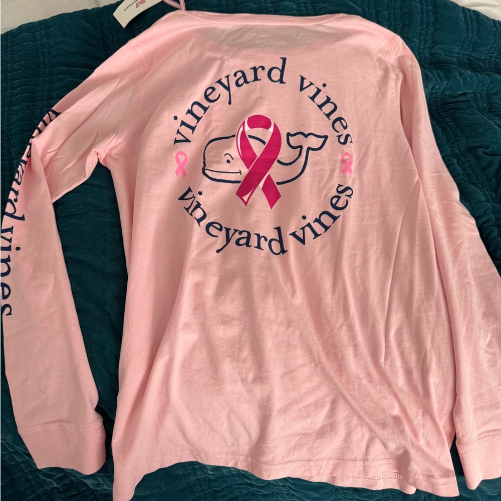 Vineyard Vines breast cancer edition long sleeve shirt